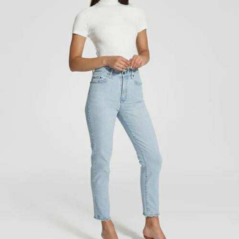 $239 NOBODY DENIM Kennedy Jean Petite Light Authentic Indigo Size 27